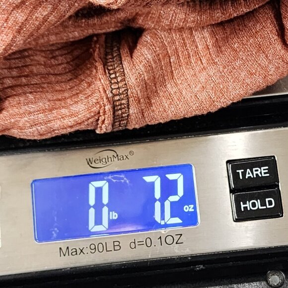 We The Free/Free People Rust Brown Oversized Waffle Knit Open Neck Top XS - Picture 12 of 12